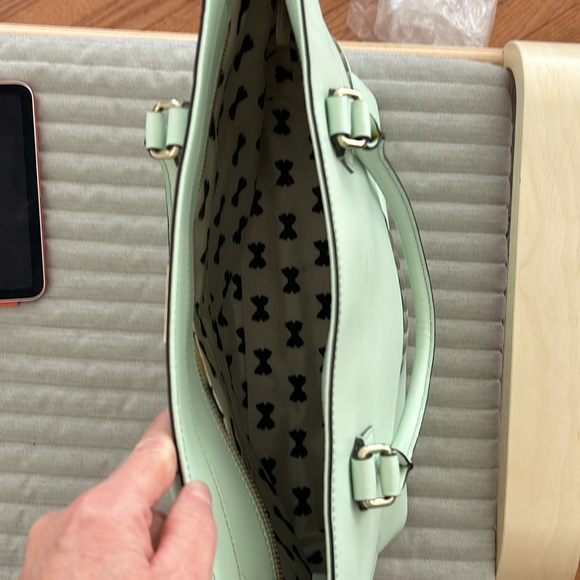 Pre owned Kate Spade New York satchel/tote with scallop details mint green - Picture 6 of 10